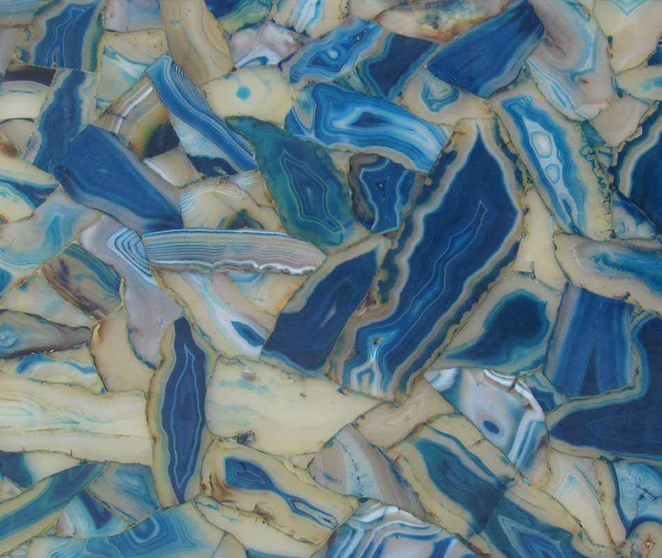 REGULAR BLUE AGATE GEMSTONE SLAB VIEW