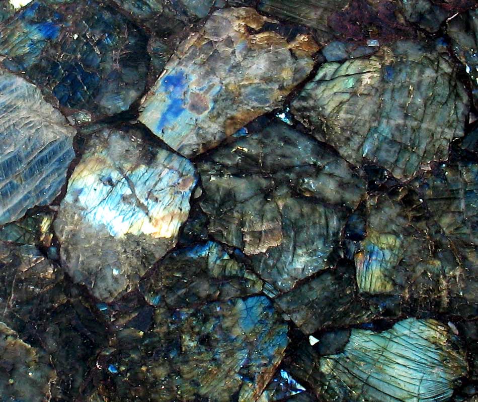 Electric Midnight Labradorite Slab