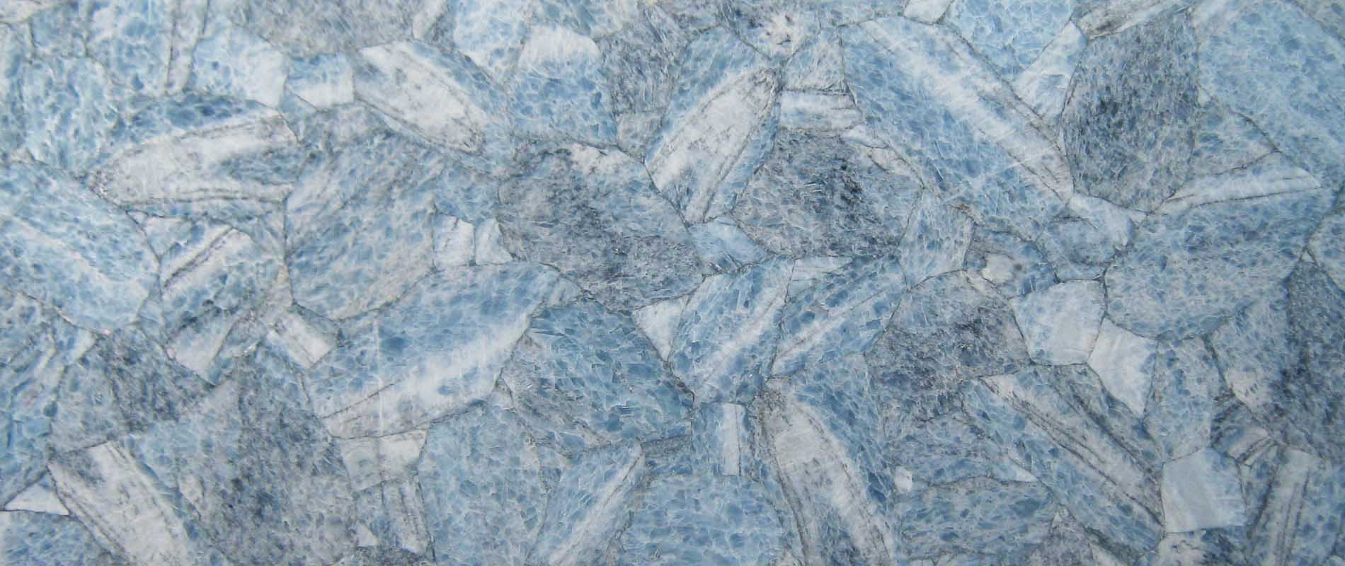 REGULAR SKY BLUE CALCITE GEMSTONE SLAB VIEW