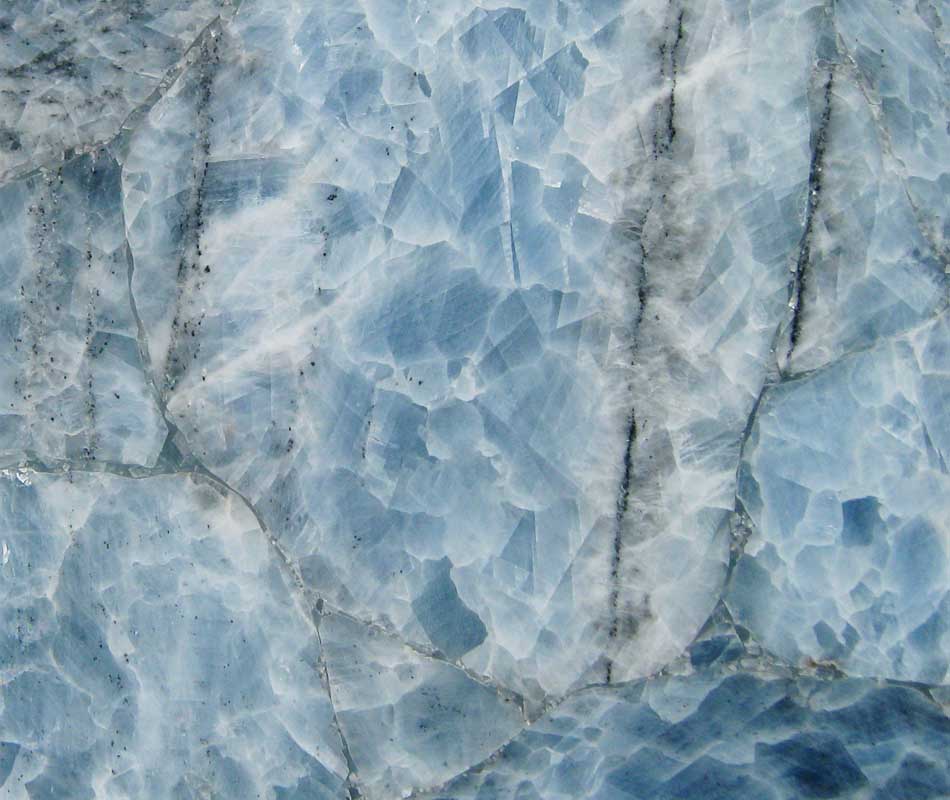 REGULAR SKY BLUE CALCITE GEMSTONE SLAB VIEW